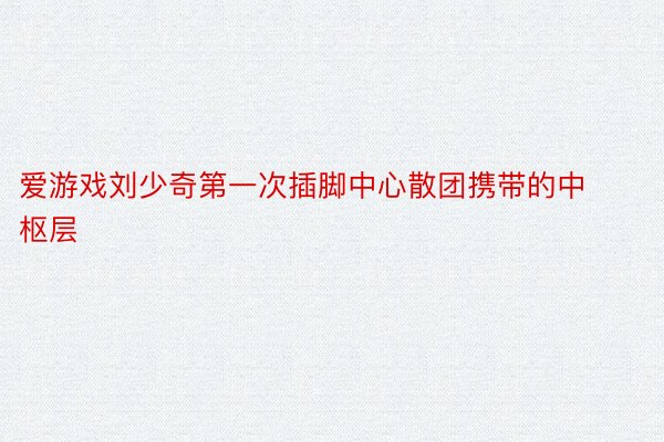 爱游戏刘少奇第一次插脚中心散团携带的中枢层