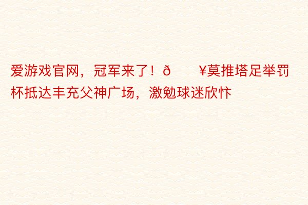 爱游戏官网，冠军来了！🎥莫推塔足举罚杯抵达丰充父神广场，<a href=