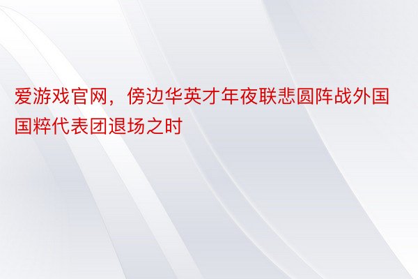 爱游戏官网，傍边华英才年夜联悲圆阵战外国国粹代表团退场之时